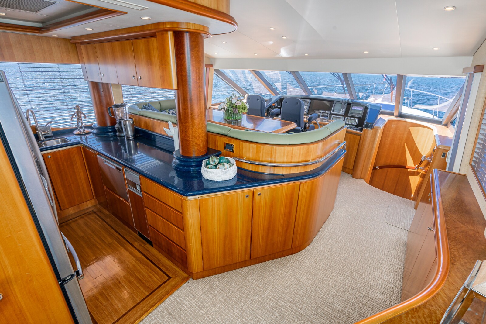 Galley and pilothouse level aboard the West Bay SonShip 78 Mahana
